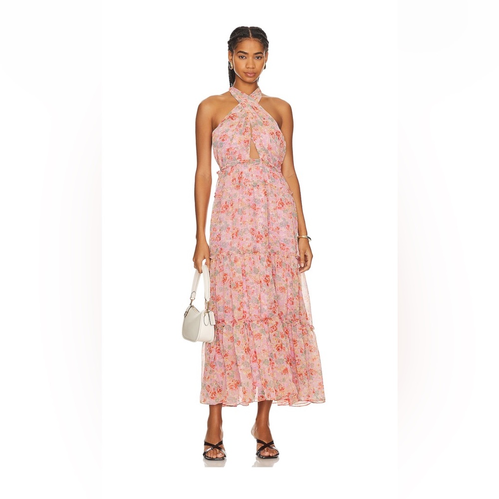 Jaidee Dress in Pink Floral - ASTR the Label